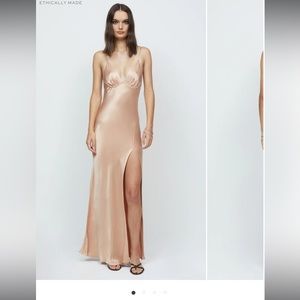 Bec & Bridge Ren Split Maxi Dress in rose gold